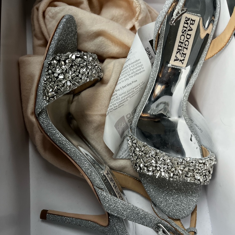 Badgley Mishcka silver heels